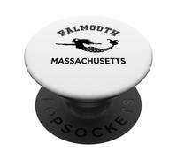 Falmouth Cape Cod Massachusetts MA Silueta de Sirena PopSockets PopGrip Adhesivo