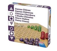 Falomir - Damas Chinas Deluxe | Estrategia Colorida y Divertida | Caja de Lata | Desde 2 Jugadores (Edad 6+)
