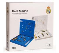 Falomir - Hundir Los Barcos Real Madrid - Juego de Mesa de Estrategia Naval para Niños +6 Años | Juego para 2 Jugadores | Batalla de Barcos con Coordenadas | Producto Oficial Real Madrid