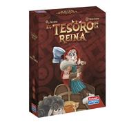 Falomir - Juego de Cartas El Tesoro de la Reina | Saquea y Reúne Riquezas | Ideal para 2-6 Jugadores | Tiempo de Juego 5-15 Minutos | Instrucciones Multilingües, Multicolor, Plástico.