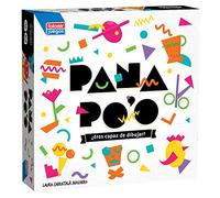 Falomir - Juego de Mesa Pana Po'o | Desarrolla Imaginación y Creatividad | Incluye 84 Formas Geométricas, 2 Dados y 70 Tarjetas | Reto de Adivinanza, Multicolor, Material de Cartón