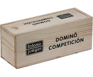 Falomir - Set Completo de Domino en Caja de Madera | Juego de Estrategia y Habilidad | Diversión Clásica para Toda la Familia Tableros de 40cm (Edad +6)