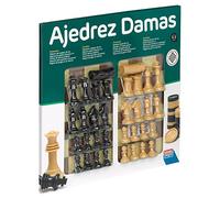 Falomir - Tablero de Ajedrez y Damas 40cm | Accesorios Incluidos | Ligero y Doble Cara | Juego Clásico (Edad 6+)