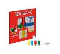 Falomir Tablero de Parchís y Oca con Accesorios 40x40cm del Sevilla | Aventura y Estrategia | Diversión para Todos | de 2 a 6 Jugadores (Edad 6+)