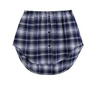 Falsa parte superior para mujer, extensor de camisa, falda elástica con dobladillo falso, acampanado, media falda ajustable, falda baja, barrido inferior aireado, O Azul Claro, S