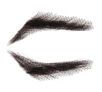 False Eyebrows - Handmade Real Hair Brows, Reusable Black Crochet Makeup, Breathable Fake Facial Toupee | Lightweight Cosmetic Applique, Theater Cosplay Party Everyday Arc Replacement Enhancements