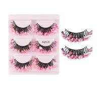 False Eyelashes - 3 Pair Glitter Voluminous Fake Lashes | Makeup Supplies Stunning Eye Look | Ideal for Women, Girls, Girlfriend, Wife | Perfect for Stage, Carnival, Party, Festival, and Performance