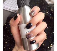 False Nails Coffin Short Fake Nails Stick on Nails Stars Glitter Acrylic False Nail Tips Full Cover 24pcs for Women and Girls