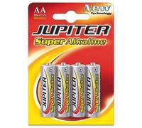 False Pile Pila Jupiter ALC. LR6. Blister 4 UDS. (318994), Negro, Estandar