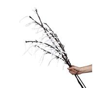 Falsificación flor de mimbre de simulación del ramo de la sala de estar Decoración de la mesa flores falsas suelo verde Plantas Mobiliario luz floral de lujo(Bianco,Three)