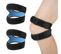 FALSKT 2PCS Rodilleras Crossfit Compresion Rodillera rotuliana correas totalmente ajustables Rotuliana Deportiva con Estabilizadores Laterales y correa de neopreno para Dolor Articular Correr Fitness