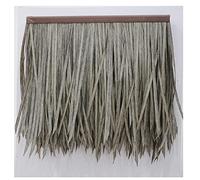 Falso Ladrillo De Paja Rollo De Hierba De Palma Simulada Hierba Artificial De Plástico Decoración Furry Thatched Roof Tile PE Fire Retardant Material(Yellow c,15pcs)