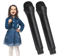 Falso micrófono, 2 unidades Pretend Mics For Speech Practice, Smooth, Realistic Micrófono Performance Model For News Reporting, Falke Microphone Props For Kids, Adults, Creative Role ,