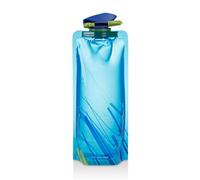 Faltbare Sportflasche - 700 ml zusammenklappbare Wasserflaschen Wasserbeutel - weiche und flexible faltbare flache Flasche für Outdoor-Sportreisen - einfach aufzurollen und leicht