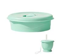 Faltbarer Silikon Trinkbecher 150ml Mit Strohhalm & Handschlaufe - Platzsparende Reisetasse Für Kinder & Erwachsene | Auslaufsicher & Kompakt Für Schule, Fitness & Camping | BPA-frei, 2,5cm Flach