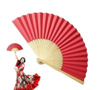 Faltfächer - Decorativer Faltfächer | Vintage Handfächer aus Seide mit Rahmen | Charmanter, eleganter Retro Ventilador (20,3 cm) für Frauen, Mädchen, Tanz, Cosplay, Hochzeit, Decoración de fiesta