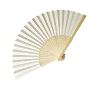 Faltfächer - Decorativer Faltfächer | Vintage Handfächer aus Seide mit Rahmen | Charmanter, eleganter Retro Ventilador (20,3 cm) für Frauen, Mädchen, Tanz, Cosplay, Hochzeit, Decoración de fiesta