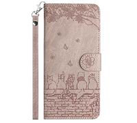 FALUWONRU para Samsung Galaxy A51 5G Funda De Cartera,Funda De Plástico TPU con Tecnología De Relieve Funda De Cuero PU Flip con Ranura para Tarjeta,Cubierta Protectora Magnética,Soporte,Violeta