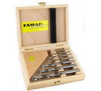 FAMAG 1593.507 Hm-Holzspiralbohrer, 7-tlg En Caja: 3 , 4 , 5 , 6 , 8 , 10 , 12mm