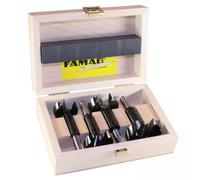 FAMAG 1663.504 BORMAX³, Juego De Brocas Forstner En Caja De Madera, 4 Piezas