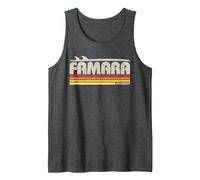 Famara Lanzarote Canarias - Paraíso Surf Retro Camiseta sin Mangas, Hombre, Jaspeado Oscuro, XL