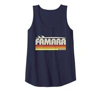 Famara Lanzarote Canarias - Paraíso Surf Retro Camiseta sin Mangas, Mujer, Azul Marino, XL