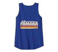 Famara Lanzarote Canarias - Paraíso Surf Retro Camiseta sin Mangas, Mujer, Azul Real, XL