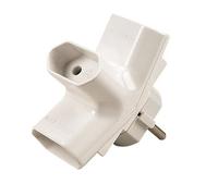 Famatel 1209 - Clavija triple 10a 250v conector toma tierra lateral diámetro 4,8