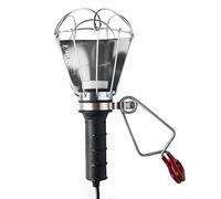 FAMATEL - Lámpara portátil goma | Lámpara de trabajo | 100W | Con cable 5 m | Bombillas E27 | Producto certificado con CE | Negro