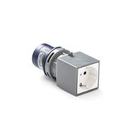 FAMATEL - Adaptador industrial | Adaptador con IP44 y 2 polos | Protección infantil | Blanco y Azul