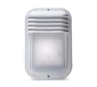 FAMATEL - Aplique Ecoled | IP44 | E-27 | 18W | Difusor termoplástico | Vertical blanco