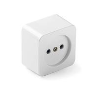 FAMATEL - Base fija superficie | Unitaria | 55 x 55 | Porcelana | 16A | 250V | Blanco Marfil