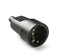 FAMATEL - Base móvil Schuko I TT I 16A I 250V I Goma PVC I Negro