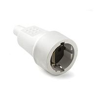 FAMATEL - Base móvil | Toma de corriente con TT lateral | PVC goma TT | 16A | 250V | Blanco