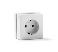 FAMATEL - Base Sin TT | Superficie | 16A | 250V | Fácil instalación | Serie 5000 | Blanco