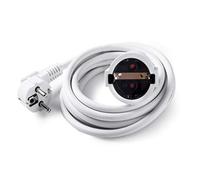 FAMATEL - Cable alargador blanco | 4 metros | Corriente para Exteriores | Protección Infantil | Con una alta flexibilidad y resistencia | Blanco