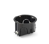 FAMATEL - Caja de empotrar para paredes huecas | Para mecanismos | Redonda | 67x49 mm | Negro