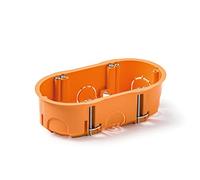 FAMATEL - Caja empotrar para mecanismos | Doble | 67x39 mm | Naranja