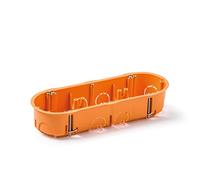 FAMATEL - Caja empotrar para mecanismos | Triple | 67x45 mm | Naranja