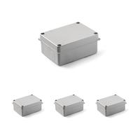 Famatel - Caja estanca IP55 | Tapa a presión | Sin conos | 153x110x63 | Gris (Paquete de 4)