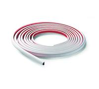 FAMATEL Canal de cable flexible | Con cinta autoadhesiva | 5 metros | 12,8 mm x 15 mm | Fácil instalación | Cinta autoadhesiva ya incrustada | Blanco