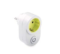 FAMATEL - Cargador/Enchufe con Interruptor | Interruptor on/Off | Ahorrador de Espacio | Necesidad para viajeros | Protección Infantil | Blanco y Amarillo