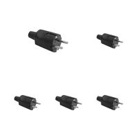 FAMATEL - Clavija 4,8mm I PVC goma I TT I 16A I 250V I Negro (Paquete de 5)