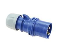 FAMATEL - Clavija industrial IP44 | Cableado rápido de baja tensión | 2P + 1T | 200-250V | 16A | Azul