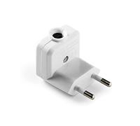 FAMATEL - Clavija trasmueble | 10A-250V | Salida Lateral | Blister | Blanco