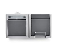 FAMATEL - Conmutador + Base | Enchufe de empotrar | Serie Aquant 55 | IP55 | Protección Infantil | Este enchufe es a prueba de agua | Fácil de instalar este producto | Aluminio | Gris