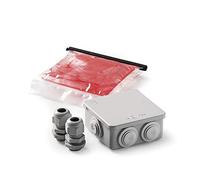 FAMATEL - CONNECT PLUS | Producto de máxima estanqueidad | Con gel aislante y prensaestopas | Blanco y Rojo