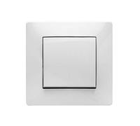 Famatel Cruzamiento | Interruptor de empotrar | Serie Habitat 15 Encaja a la perfección | Completamente Producto Libre de halógenos | 10A | 250V | Blanco, 8,5x8,5x5cm