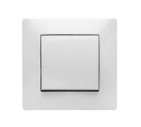 Famatel EM09120 Conmutador | Interruptor de empotrar | Serie Habitat 15 Encaja a la perfección | Producto Completamente Libre de halógenos | 10A | 250V | Blanco, 8,5x8,5x5cm