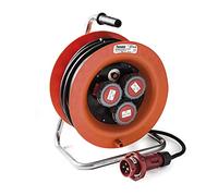 FAMATEL - Enrollacable IP67 3 tomas | Industrial | 3P+T | 16A | 380V | Clavija industrial 3P+T 16A - 380V | Cable neopreno | 4 x 2,5 | Disyuntor